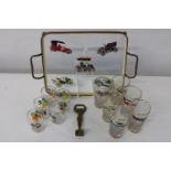 A good selection of vintage glass ware etc