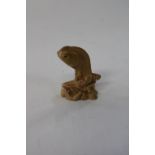 A Chinese box wood netsuke