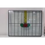 A pair of stained glass window double glazed panels 73x57x3cm Collection Only