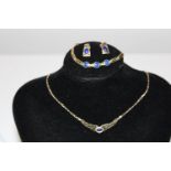 A 14ct gold necklace, bracelet & earring set. 16.6 grams in total