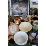 A box of assorted ceramics & other