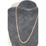 A 9ct gold belcher chain necklace 4.7 grams 50cm