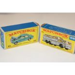 Two boxed vintage Matchbox cars