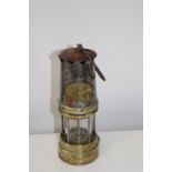 A vintage colliery miners lamp 23cm H