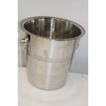 A vintage plated ice bucket