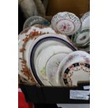 A large collection of assorted ceramic plates etc Collection Only
