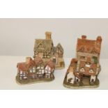 Four David Winter cottage models