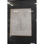 An original framed & glazed Pierre Bonnard etching of a young Lady reading. With COA verso 48x42cm