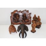 A collection of treen items