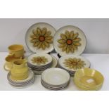 A large quantity of vintage Midwinter stoneware 30 pieces-