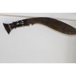 A large Kukri (WW1/WW2?) knife as found