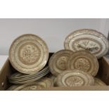 A large box of Victorian bone china Collection Only