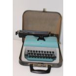 A vintage portable typewriter