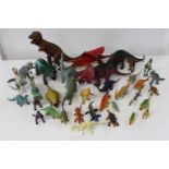 A job lot of collectable 1980's model dinosaurs Dor Mei