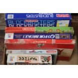 A box full of vintage board games etc