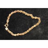 A 9ct gold rope twist bracelet 3.0 grams