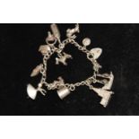 A .925 silver charm bracelet