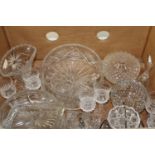 A job lot of vintage cut glass & other Collection Only