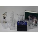 A job lot of assorted cut glass & other
