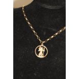 A 9ct gold St Christopher & chain 12.1 grams 52cm