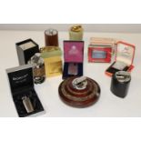 A selection of 10 vintage lighters some with boxes