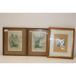 Three framed collectable prints