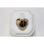 A 9ct gold & tigers eye stone ring 7.2 grams total Size W
