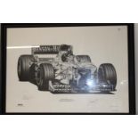 A limited edition signed print by Alan Stammers & Damon Hill 99cm x 73cm