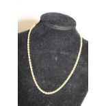 A 9ct gold rope twist necklace 3.8 grams