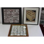 Three framed cigarette & golf related items