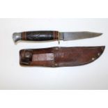 A collectable William Rodgers 'I cut my way' Scout knife in sheath