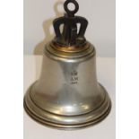 A WW2 period bronze & silvered Air Ministry RAF scramble bell dated 1940. (Possibly from RAF.