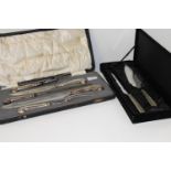 Two boxed sets of vintage cutlery etc