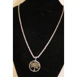 A 925 silver pendant & silver plated chain