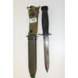 A fighting knife M7 bayonet? in sheath