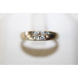 A 9ct white gold & stone ring 1.8 grams