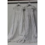 Two vintage cotton christening gowns