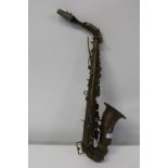 A vintage brass saxophone (sold as seen)