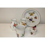 A selection of Royal Worcester Evesham ware