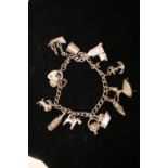 A 925 silver charm bracelet