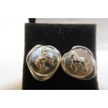 A pair of 925 silver Charles Tyrwhitt horse cufflinks