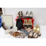 A job lot of assorted Ladies shoes etc (sold as seen)