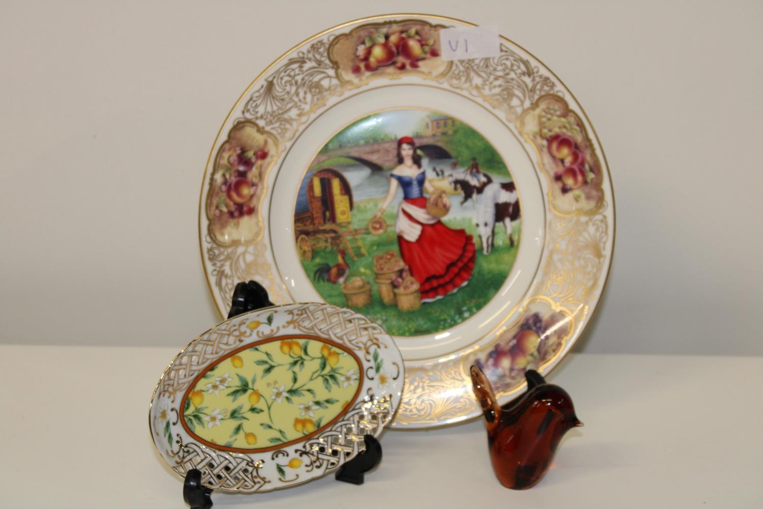 A Royal Worcester collectors plate & other