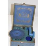 A vintage 'The Diana' portable gramophone 20x20x8cm