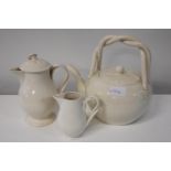 Three pieces of collectable Leeds cream ware
