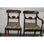Two Edwardian mahogany chairs