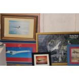 A selection of Concorde related framed ephemera Collection only