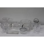 A box of assorted vintage glassware Collection only