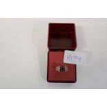 A 9ct gold two stone cross over ring size N
