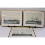 Three nautical framed prints